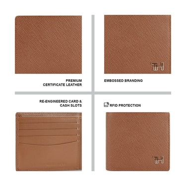 Tommy Hilfiger Grimstad Men's Global Coin Wallet Tan