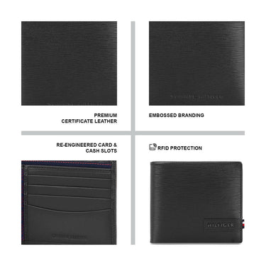 Tommy Hilfiger Kongsvinger Men's Passcase Wallet Black