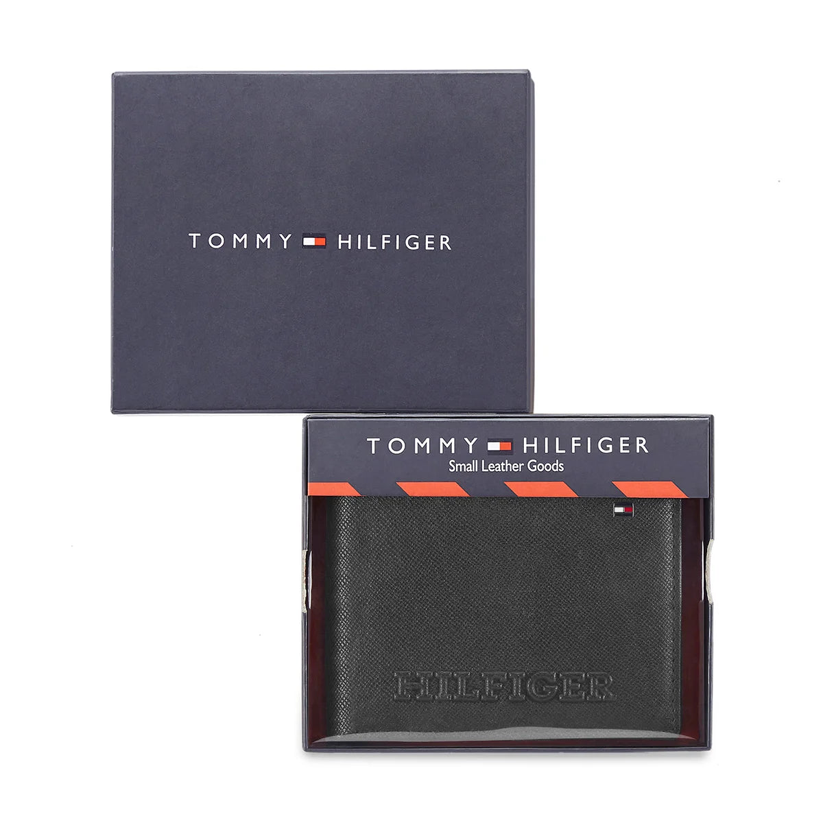 Tommy Hilfiger Harstad Mens Leather Global Coin Wallet-Black