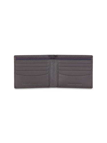 Tommy Hilfiger Harstad Mens Leather Slimfold Wallet-Brown