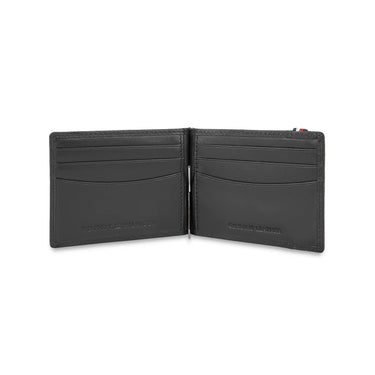 Tommy Hilfiger Harstad Mens Leather Money Clip Wallet-Black