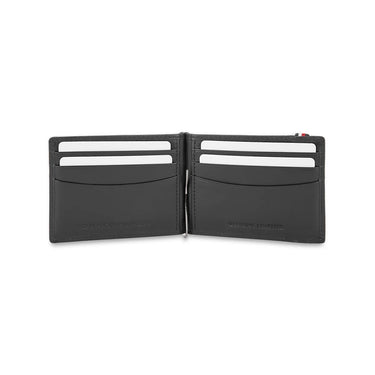 Tommy Hilfiger Harstad Mens Leather Money Clip Wallet-Black
