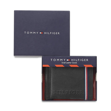 Tommy Hilfiger Harstad Mens Leather Money Clip Wallet-Black