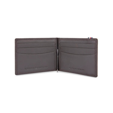 Tommy Hilfiger Harstad Mens Leather Money Clip Wallet-brown