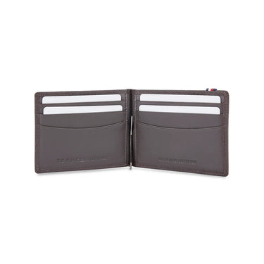 Tommy Hilfiger Harstad Mens Leather Money Clip Wallet-brown