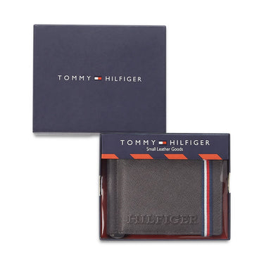 Tommy Hilfiger Harstad Mens Leather Money Clip Wallet-brown