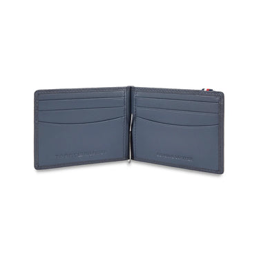 Tommy Hilfiger Harstad Mens Leather Money Clip Wallet-NAVY