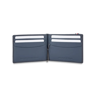 Tommy Hilfiger Harstad Mens Leather Money Clip Wallet-NAVY