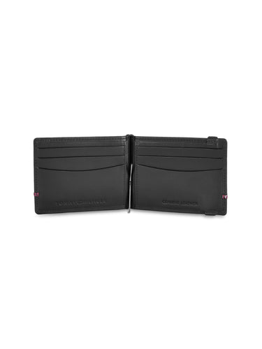 Tommy Hilfiger Larvik Mens Leather Moneyclip Wallet black
