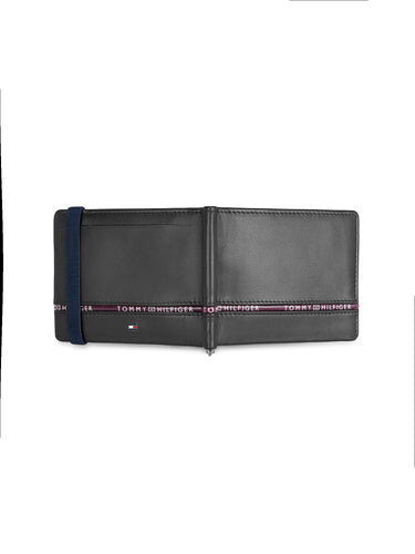 Tommy Hilfiger Larvik Mens Leather Moneyclip Wallet black
