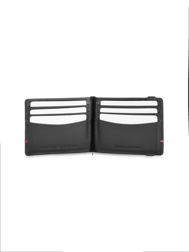 Tommy Hilfiger Larvik Mens Leather Moneyclip Wallet black