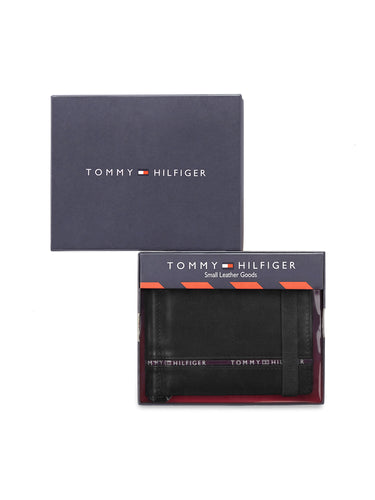 Tommy Hilfiger Larvik Mens Leather Moneyclip Wallet black
