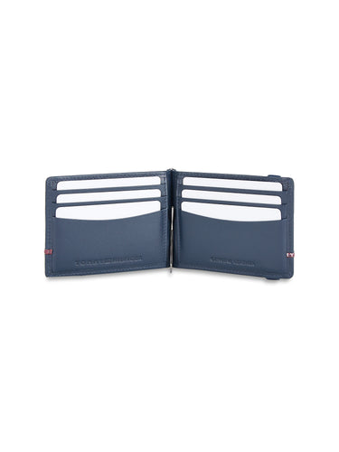 Tommy Hilfiger Larvik Mens Leather Moneyclip Wallet  Navy