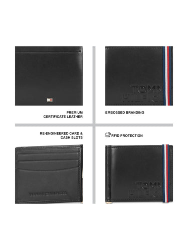Tommy Hilfiger Molde Mens Leather Moneyclip Wallet