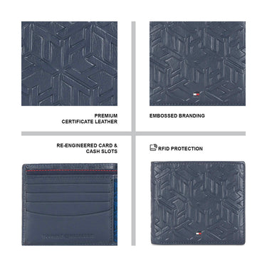 Tommy Hilfiger Namsos Men's Leather Wallet-Navy