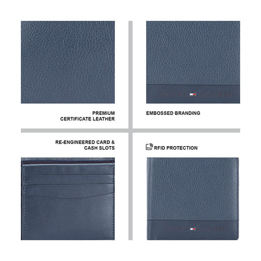 Tommy Hilfiger Debrecen Men's Leather Wallet-Navy