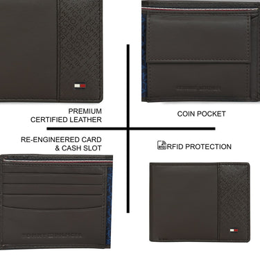 Tommy Hilfiger Eger Men's Global Coin Wallet Brown