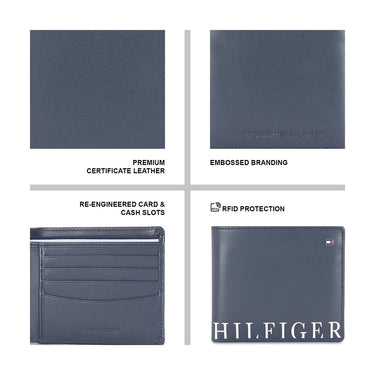 Tommy Hilfiger Horten Men's Leather Wallet Navy