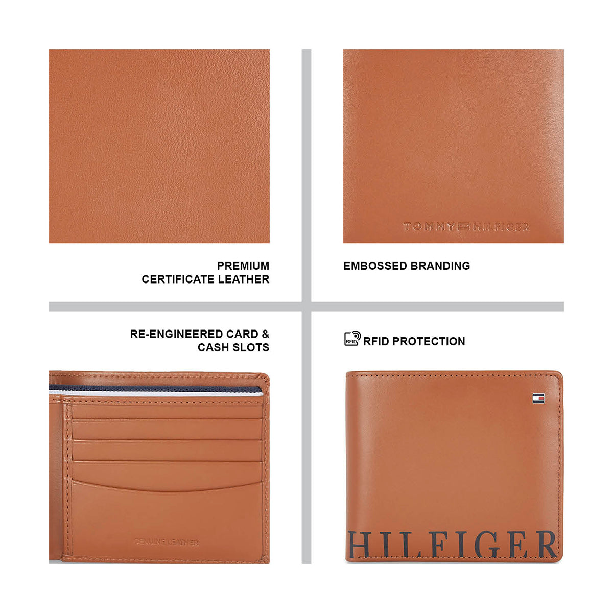 Tommy Hilfiger Horten Men's Leather Wallet Tan