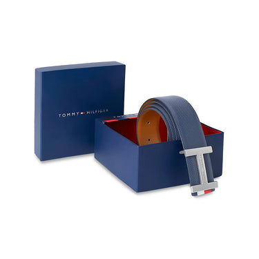 Tommy Hilfiger Colmar Men's Reversible Leather Belt-Navy