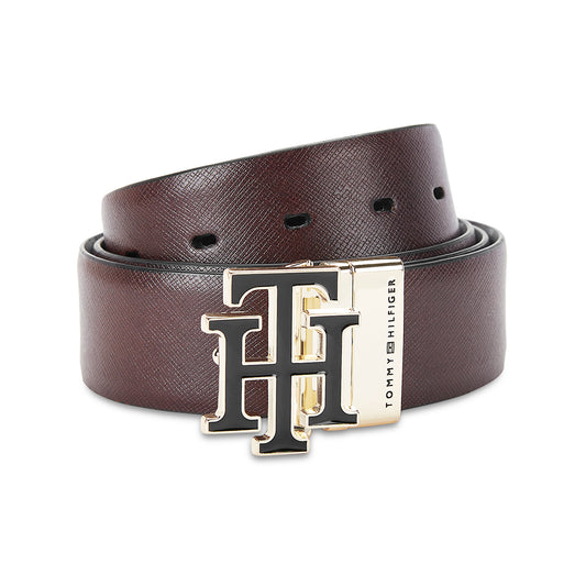 Tommy Hilfiger Limoges Men's Reversible Leather Belt-Brown