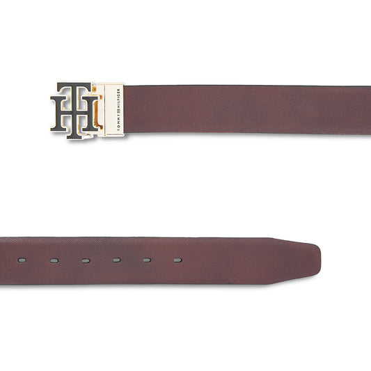 Tommy Hilfiger Limoges Men's Reversible Leather Belt-Brown