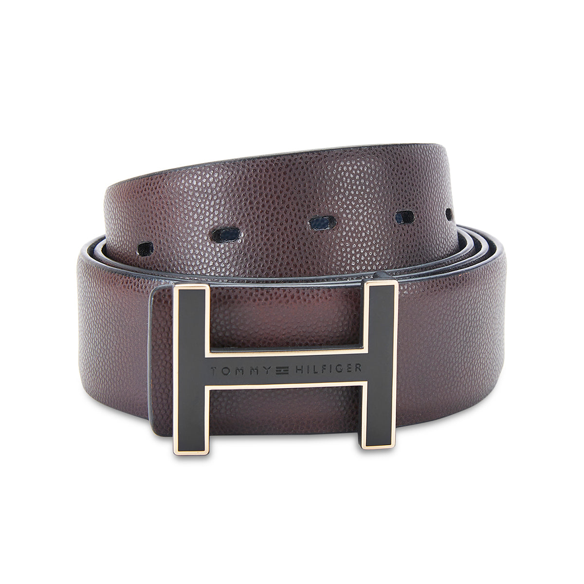 Tommy Hilfiger Randers Men's Reversible Leather Belt-Brown