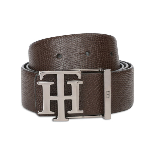 Tommy Hilfiger Farum Men's Reversible Leather Belt-Brown