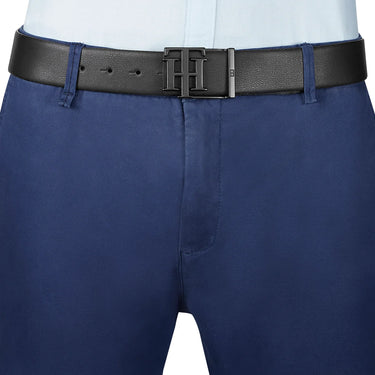 Tommy Hilfiger Assens Men's Reversible Leather Belt-Black