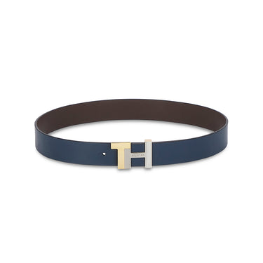Tommy Hilfiger Skive Men's Reversible Leather Belt Navy