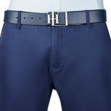 Tommy Hilfiger Hobro Men's Reversible Leather Belt-Navy