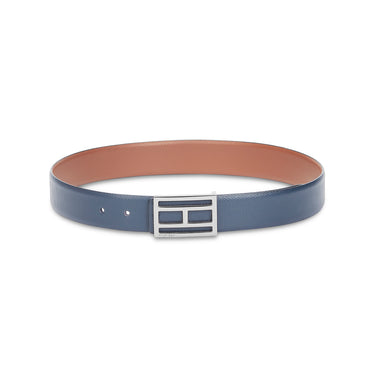 Tommy Hilfiger Thisted Men's Reversible Leather Belt-Tan-Navy