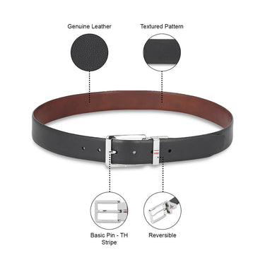 Tommy Hilfiger Grenaa Men's Reversible Leather Belt Black