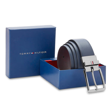 Tommy Hilfiger Grenaa Men's Reversible Leather Belt Navy
