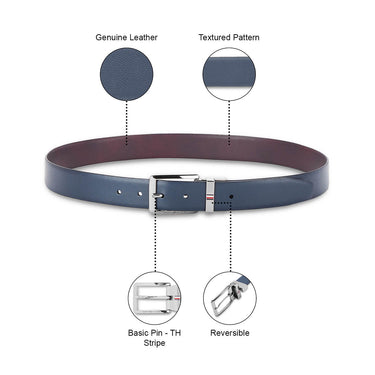 Tommy Hilfiger Grenaa Men's Reversible Leather Belt Navy