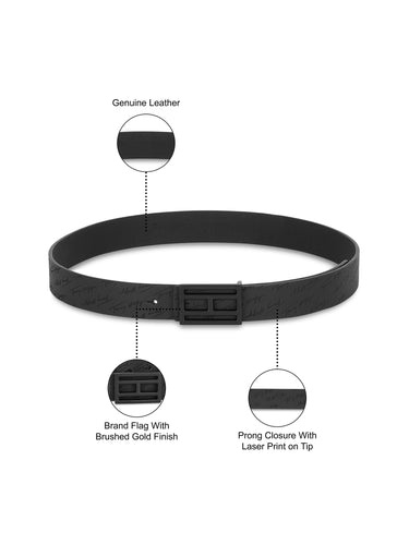 Tommy Hilfiger Ettore Men's Leather Belt Black