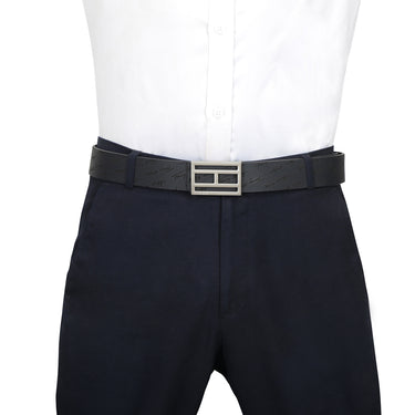 Tommy Hilfiger Ettore Men's Leather Belt Navy