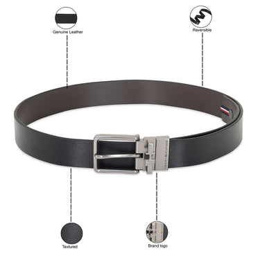 Tommy Hilfiger Merger Men's Reversible Leather Belt Black