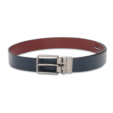 Tommy Hilfiger Merger Men's Reversible Leather Belt Navy Wine