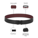 Tommy Hilfiger Brio Men's Reversible Leather Belt Black