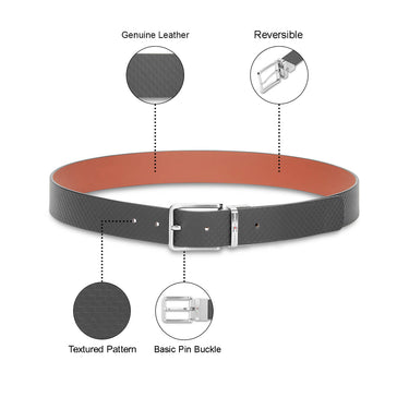 Tommy Hilfiger Amadeo Men's Reversible Leather Belt Black