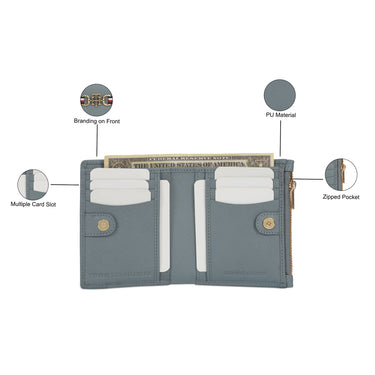 Tommy Hilfiger Kosma Womens Leather Small Wallet Blue