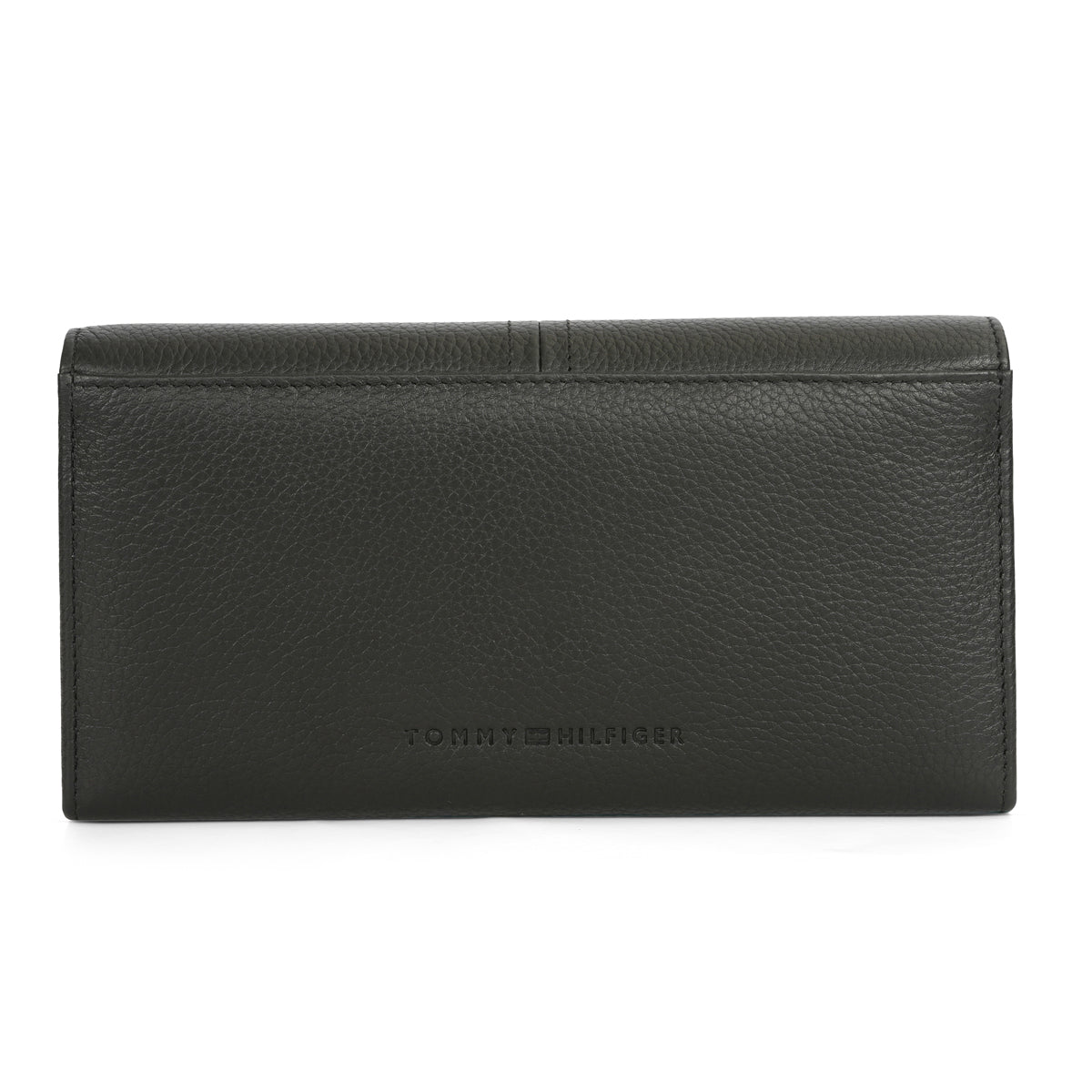 Tommy Hilfiger Alessia Womens Leather Flap Wallet With Sling Black