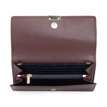 Tommy Hilfiger Teresa Women's Flap Wallet With Sling Wine