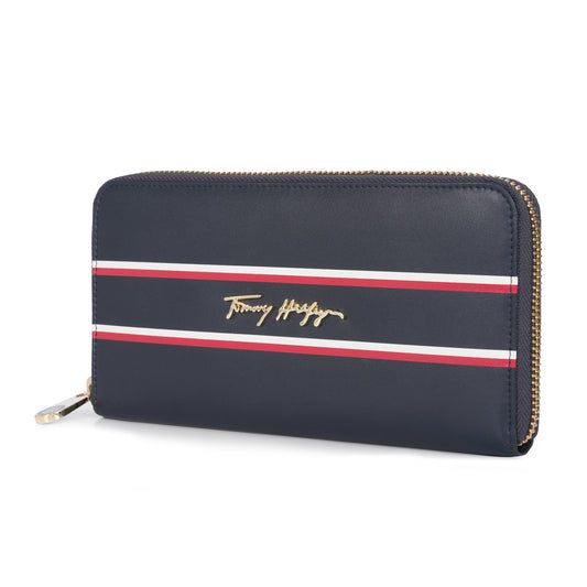 Tommy Hilfiger Greta Womens Leather Small Wallet Navy