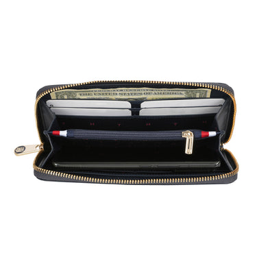 Tommy Hilfiger Greta Womens Leather Small Wallet Navy