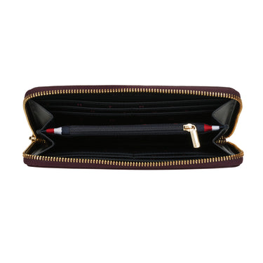 Tommy Hilfiger Greta Womens Leather Small Wallet Wine