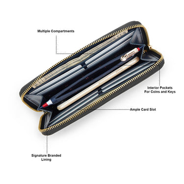 Tommy Hilfiger Greta Womens Leather Small Wallet Black