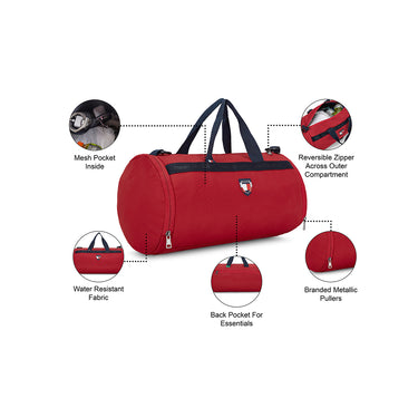 Tommy Hilfiger Wesley Unisex Polyester Gym Bag Red