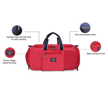 Tommy Hilfiger Declan Unisex Polyester Gym Bag Red
